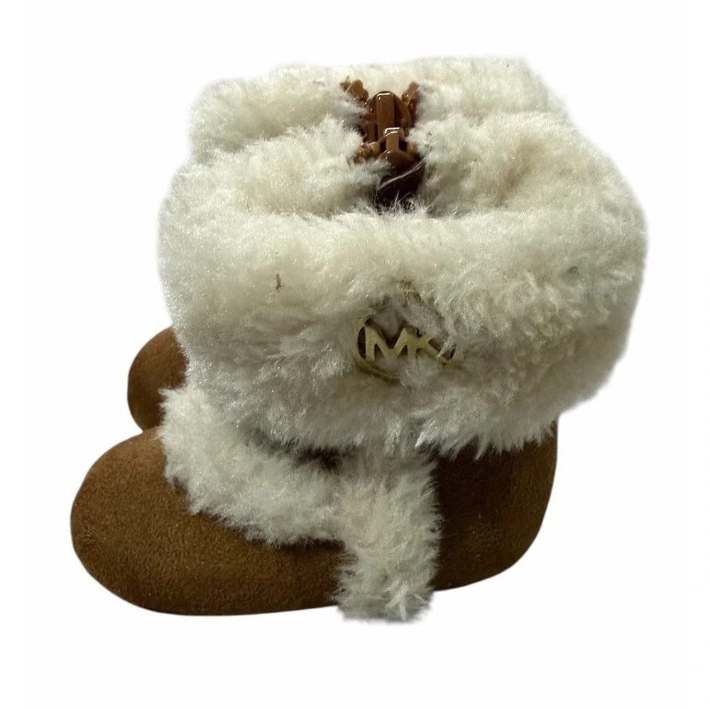 Michael Kors Baby Girl Grace Faux Fur‎ Booties Size 1